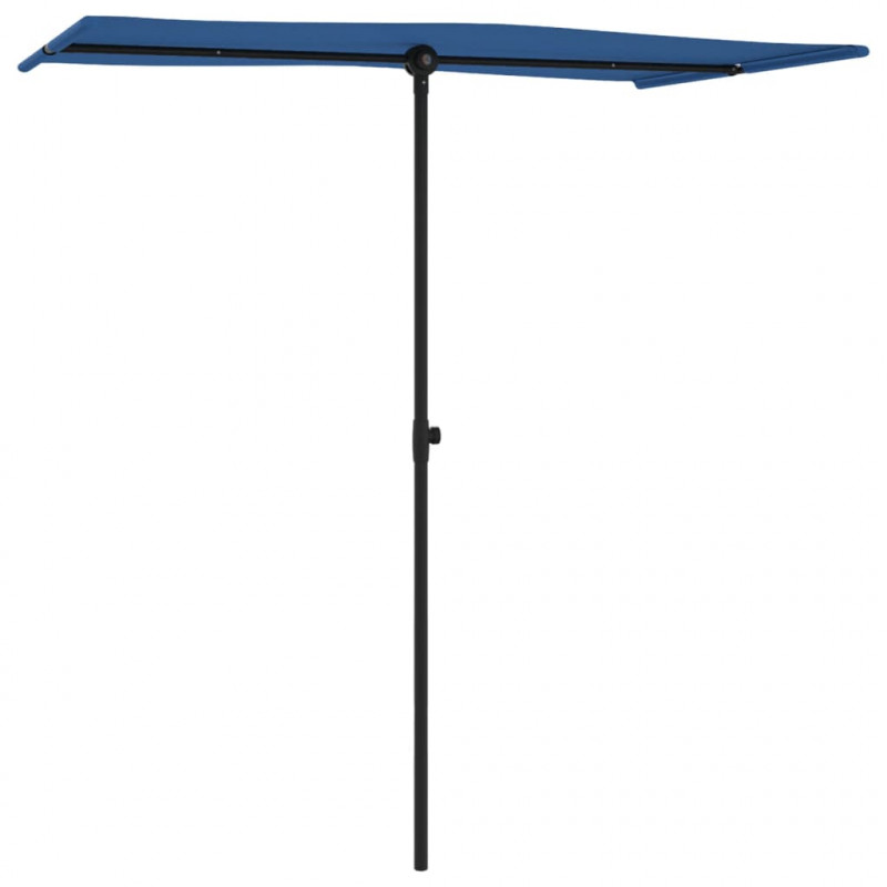 Parasol ogrodowy na aluminiowym słupku, 180x110 cm, niebieski