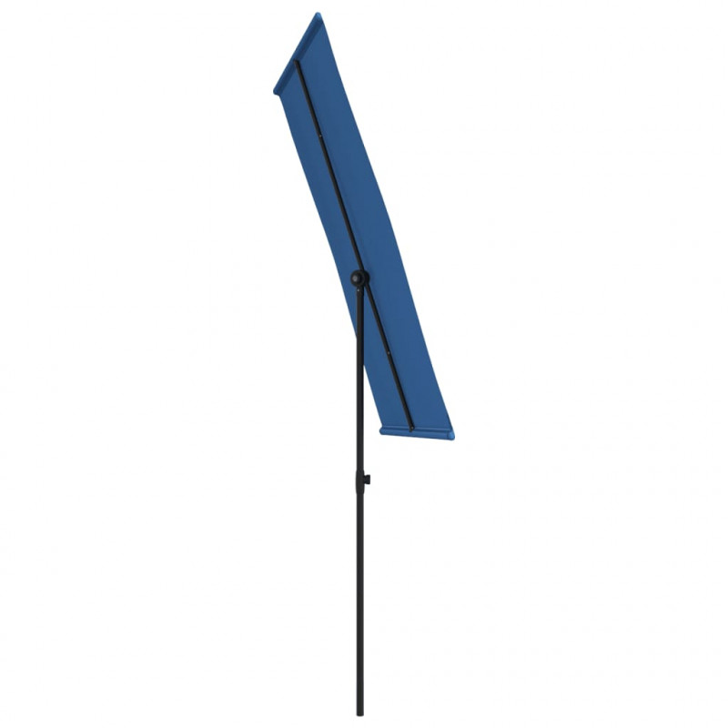 Parasol ogrodowy na aluminiowym słupku, 180x110 cm, niebieski