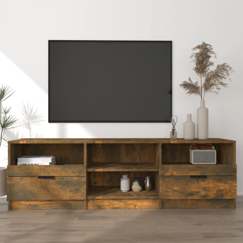 Szafka pod telewizor, przydymiony dąb, 150x33,5x45 cm