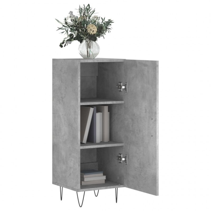 Szafka, szarość betonu, 34,5x34x90 cm, materiał drewnopochodny