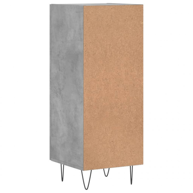 Szafka, szarość betonu, 34,5x34x90 cm, materiał drewnopochodny