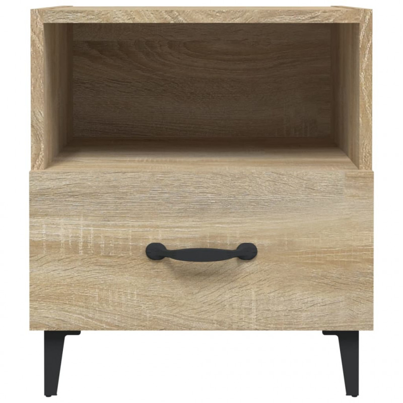 Szafki nocne, 2 szt., dąb sonoma, materiał drewnopochodny
