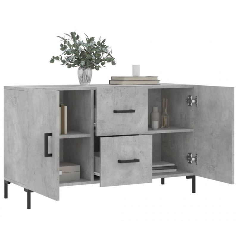 Komoda, szarość betonu, 100x36x60 cm, materiał drewnopochodny