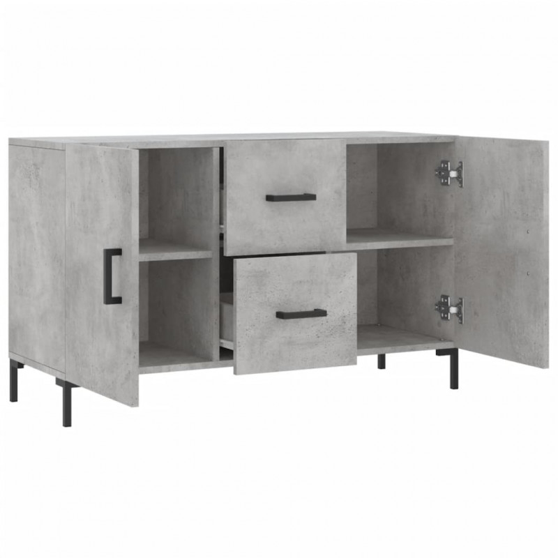 Komoda, szarość betonu, 100x36x60 cm, materiał drewnopochodny