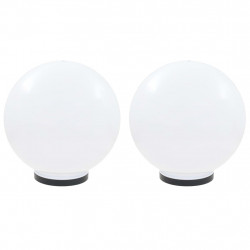 Lampy zewnętrzne LED, 2 szt., kule 40 cm, PMMA