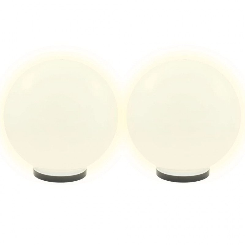 Lampy zewnętrzne LED, 2 szt., kule 40 cm, PMMA