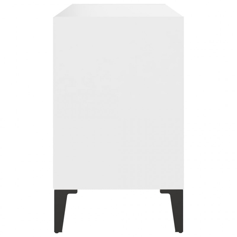 Szafka TV z metalowymi nóżkami, biała, 69,5x30x50 cm