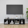Szafki pod TV, 4 szt., wysoki połysk, szare, 37x35x37 cm