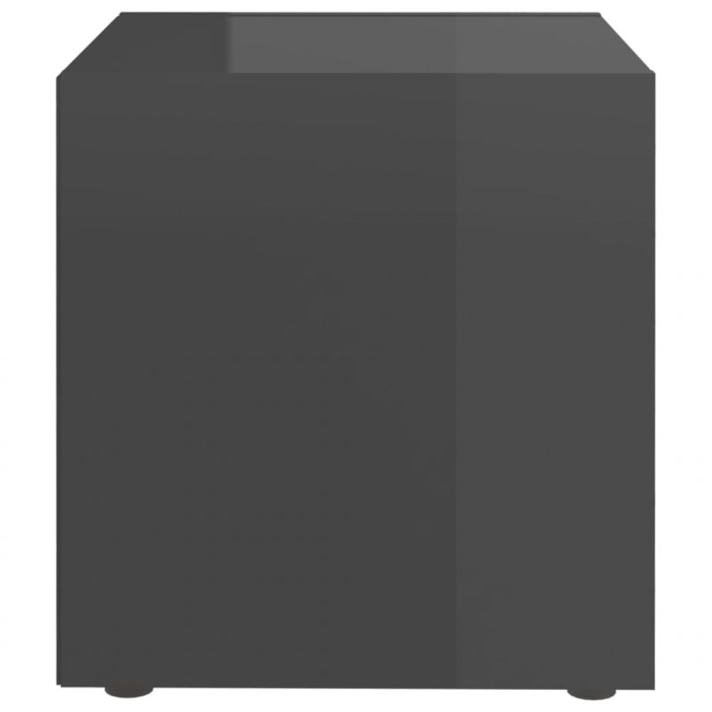 Szafki pod TV, 4 szt., wysoki połysk, szare, 37x35x37 cm