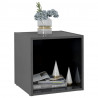 Szafki pod TV, 4 szt., wysoki połysk, szare, 37x35x37 cm