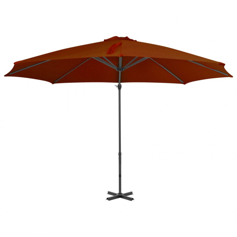 Parasol wiszący z aluminiowym słupkiem, 300 cm, terakota