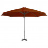 Parasol wiszący z aluminiowym słupkiem, 300 cm, terakota