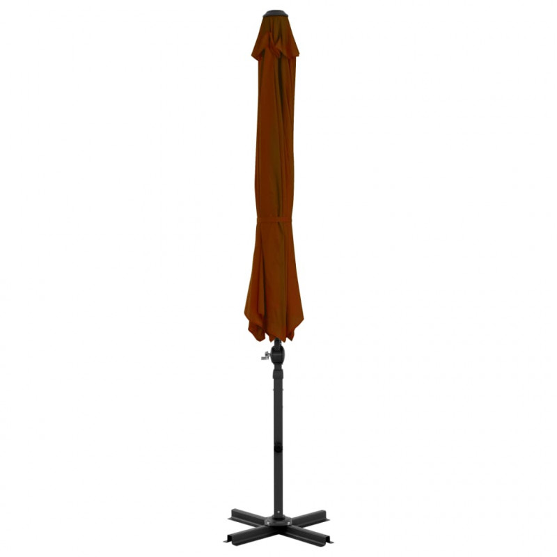 Parasol wiszący z aluminiowym słupkiem, 300 cm, terakota