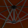 Parasol wiszący z aluminiowym słupkiem, 300 cm, terakota