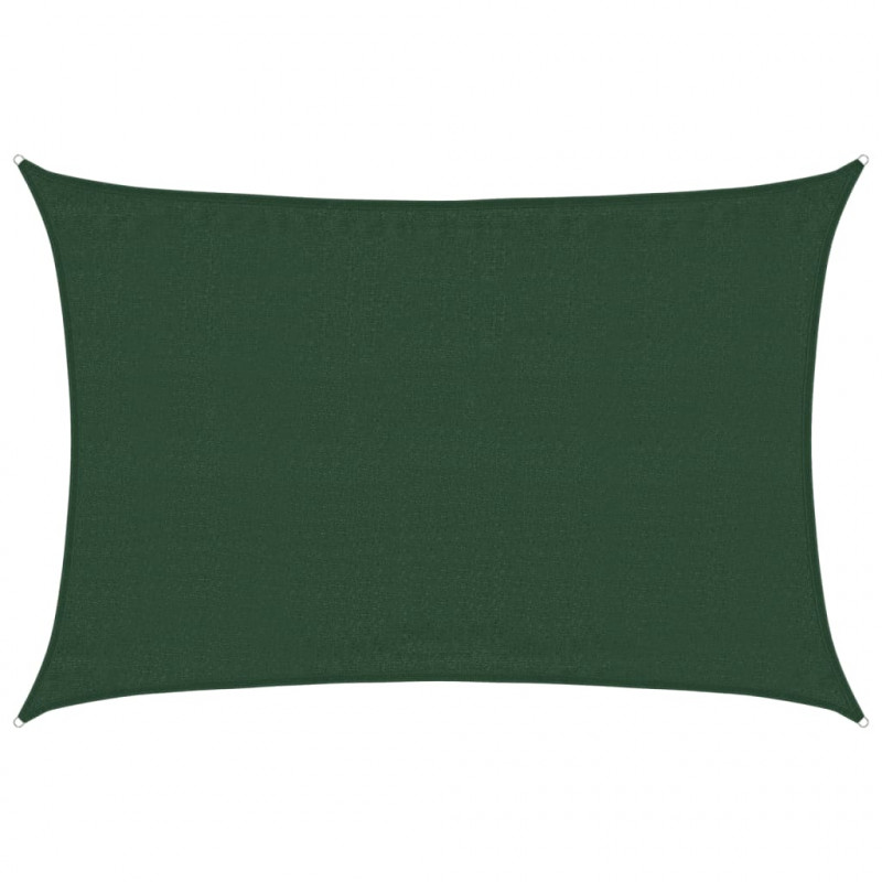 Żagiel przeciwsłoneczny, 160 g/m², ciemnozielony, 3x4,5 m, HDPE