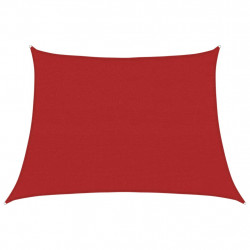Żagiel przeciwsłoneczny, 160 g/m², czerwony, 4/5x3 m, HDPE