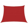 Żagiel przeciwsłoneczny, 160 g/m², czerwony, 4/5x3 m, HDPE