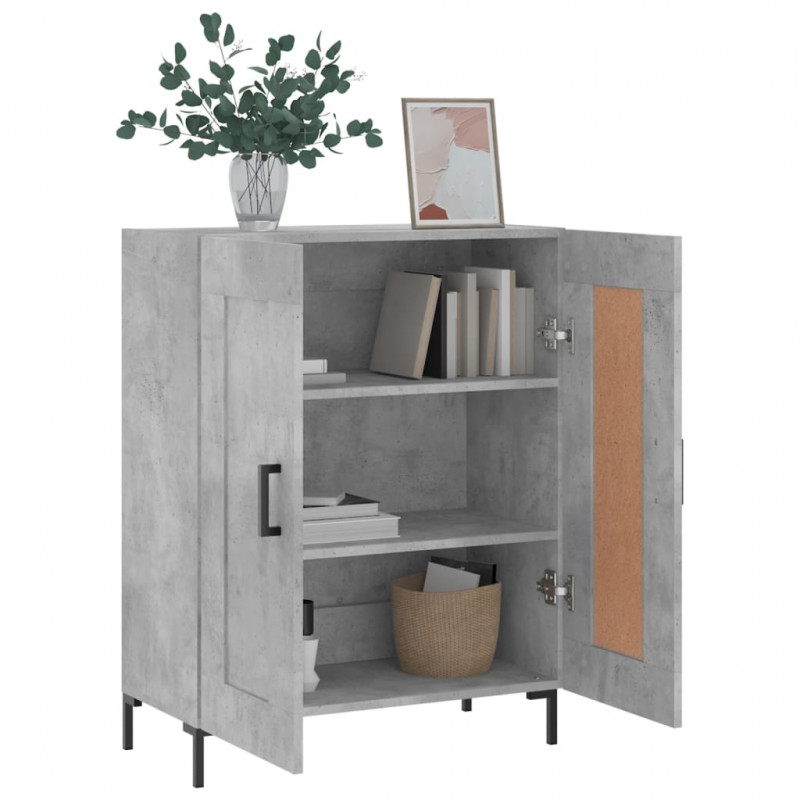 Szafka, szarość betonu, 69,5x34x90 cm, materiał drewnopochodny