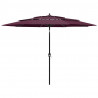 3-poziomowy parasol na aluminiowym słupku, bordowy, 3 m