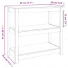 Stolik konsolowy, czarny, 80x40x74 cm, lite drewno sosnowe