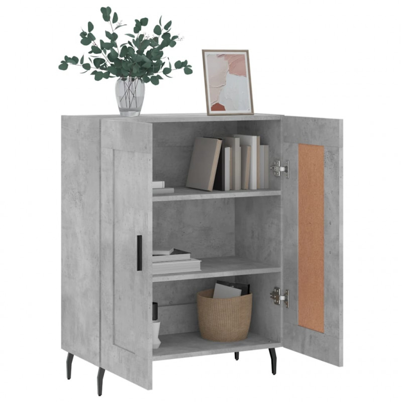 Szafka, szarość betonu, 69,5x34x90 cm, materiał drewnopochodny