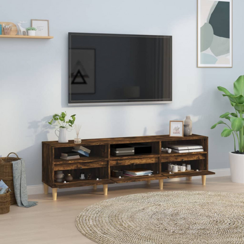 Szafka pod TV, przydymiony dąb, 150x30x44,5 cm