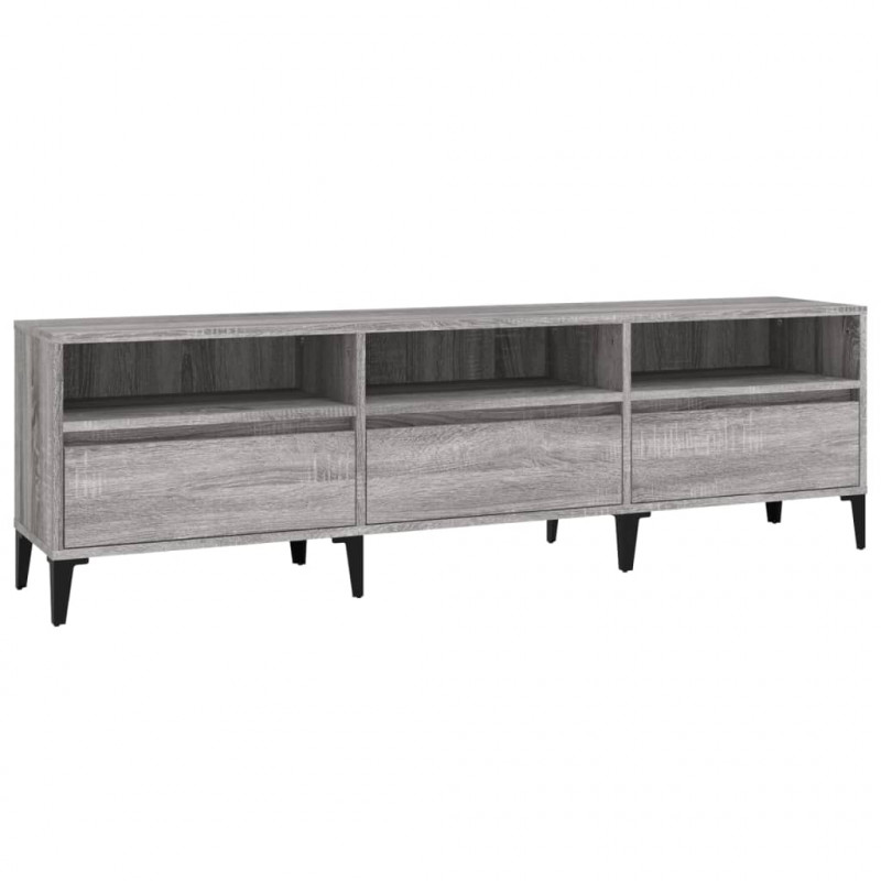 Szafka pod TV, szary dąb sonoma, 150x30x44,5 cm