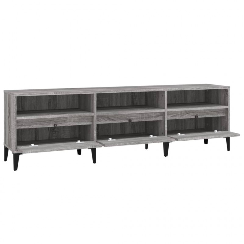 Szafka pod TV, szary dąb sonoma, 150x30x44,5 cm