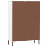 Regał OSLO, metalowe nóżki, biały, 90x35x128,5 cm, drewno