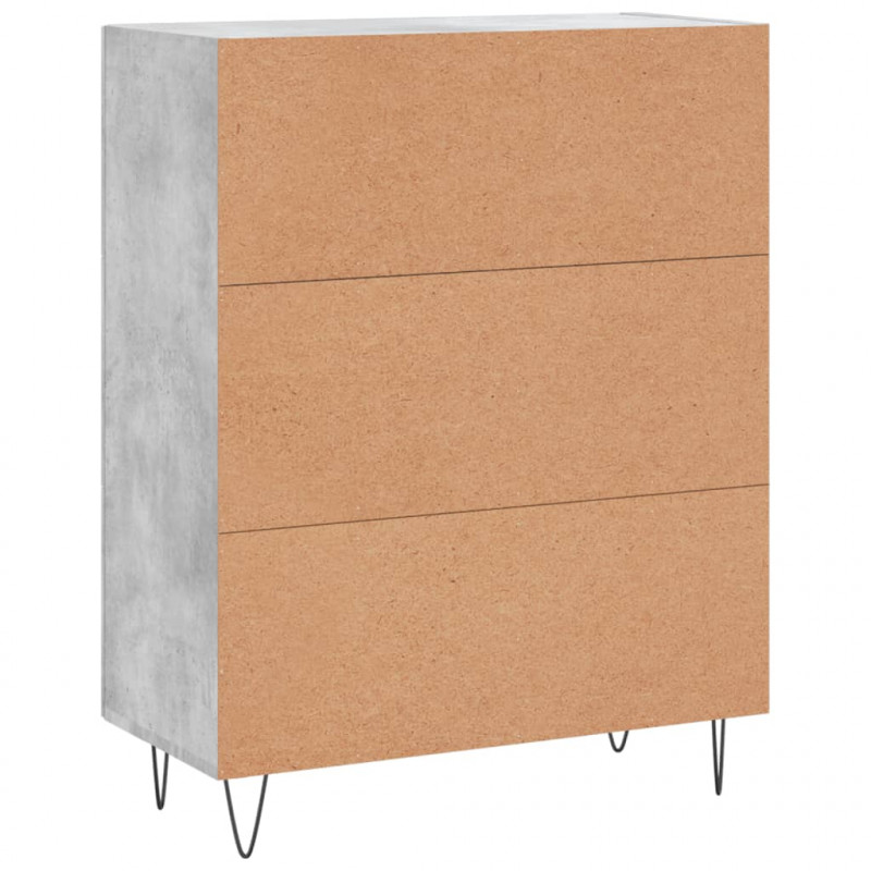 Szafka, szarość betonu, 69,5x34x90 cm, materiał drewnopochodny