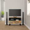 Szafka pod telewizor, 70x33x46 cm, lite drewno z odzysku