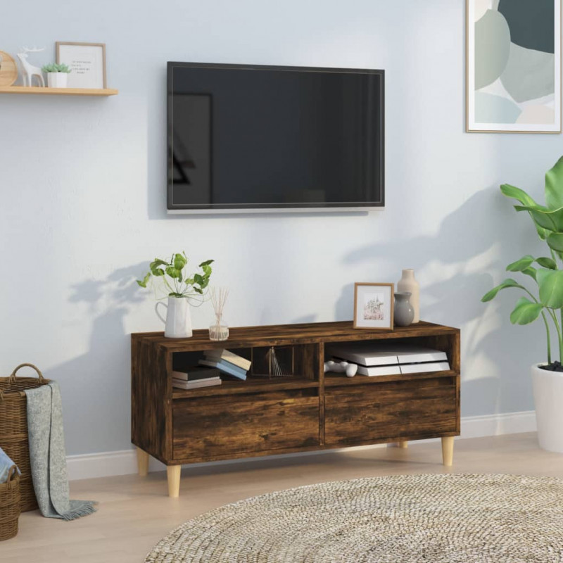 Szafka pod TV, przydymiony dąb, 100x34,5x44,5 cm