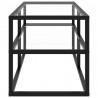Szafka pod telewizor z hartowanym szkłem, czarna, 100x40x40 cm