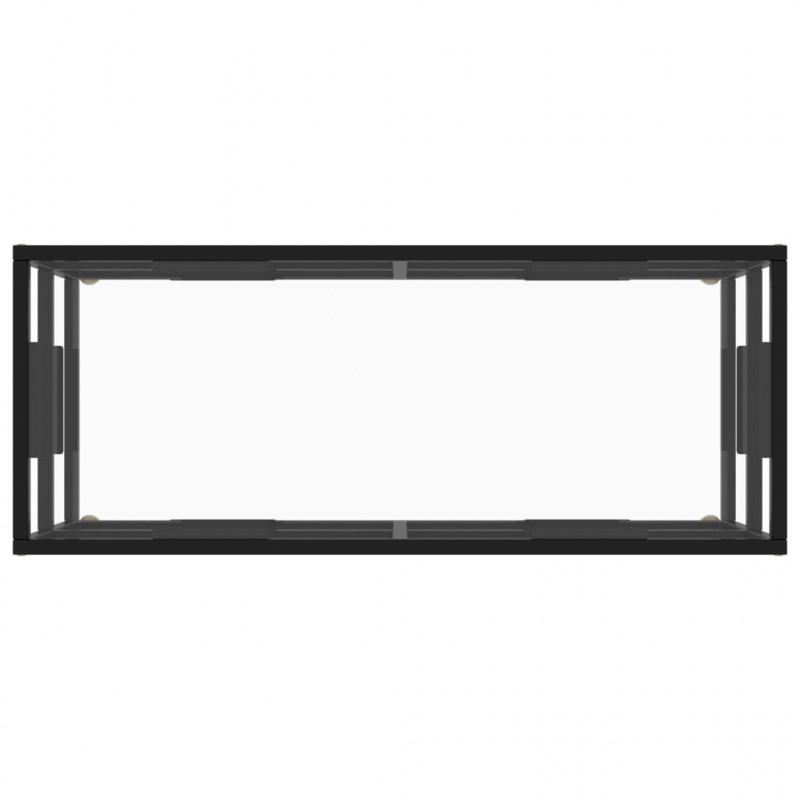 Szafka pod telewizor z hartowanym szkłem, czarna, 100x40x40 cm