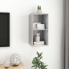 Wisząca szafka pod TV, szarość betonu, 37x37x72 cm