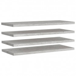 Półki ścienne, 4 szt., szarość betonu, 90x23,5x3,8 cm, MDF