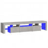 Szafka pod TV z oświetleniem LED, szarość betonu 200x36,5x40 cm
