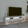 Szafka pod TV z oświetleniem LED, szarość betonu 200x36,5x40 cm