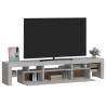 Szafka pod TV z oświetleniem LED, szarość betonu 200x36,5x40 cm
