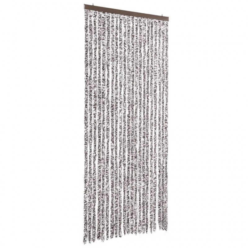 Zasłona przeciwko owadom, brąz i beż, 90x220 cm, szenil