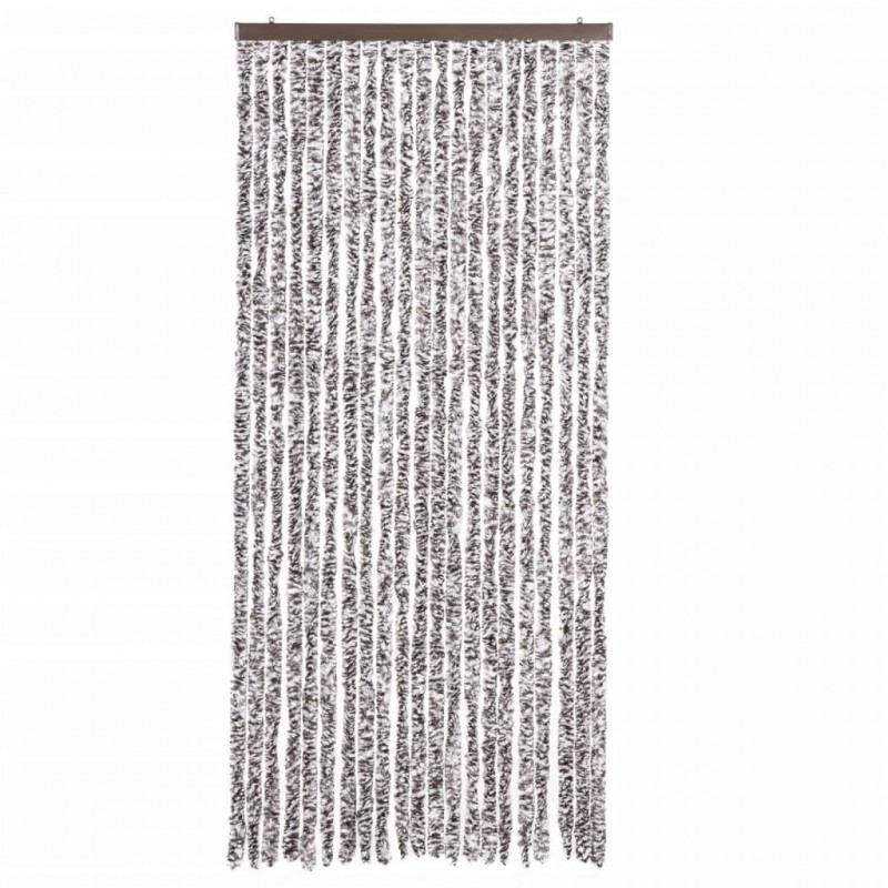Zasłona przeciwko owadom, brąz i beż, 90x220 cm, szenil