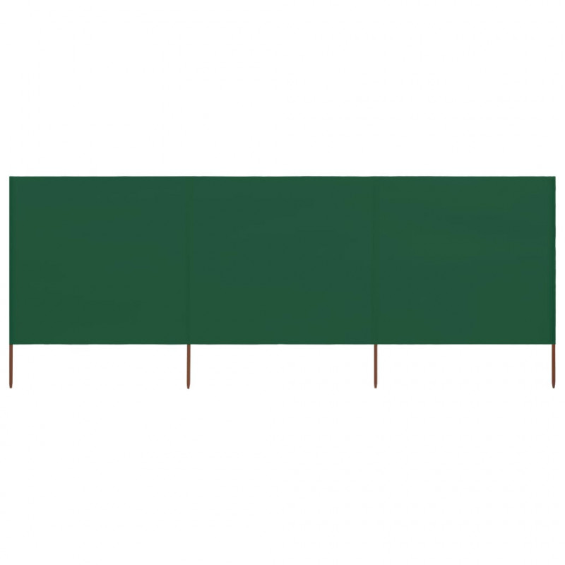 Parawan 3-skrzydłowy z tkaniny, 400 x 120 cm, zielony
