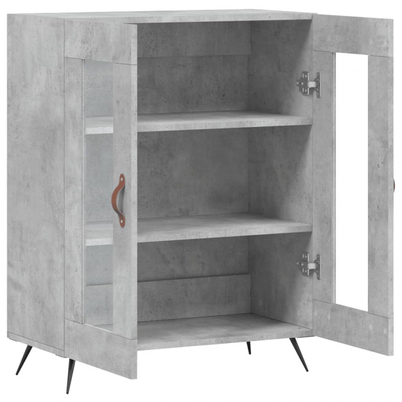 Szafka, szarość betonu, 69,5x34x90 cm, materiał drewnopochodny