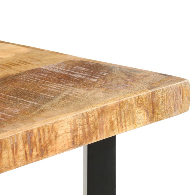 Stolik barowy, 120x58x107 cm, surowe drewno mango