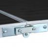 Składany stolik turystyczny, szary, aluminiowy, 180 x 60 cm