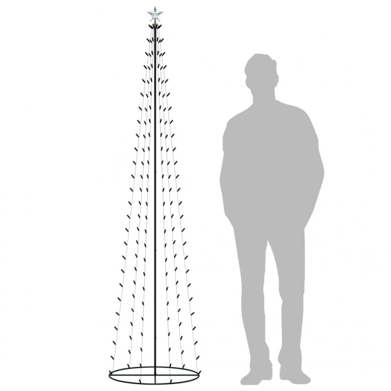 Ozdoba świąteczna w kształcie choinki, 136 LED, 70x240 cm