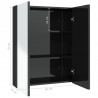 Szafka łazienkowa z lustrem 60x15x75 cm, MDF, czerń z połyskiem