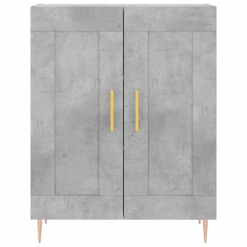 Szafka, szarość betonu, 69,5x34x90 cm, materiał drewnopochodny