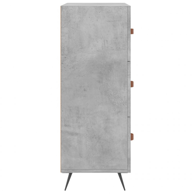 Komoda, szarość betonu, 69,5x34x90 cm, materiał drewnopochodny