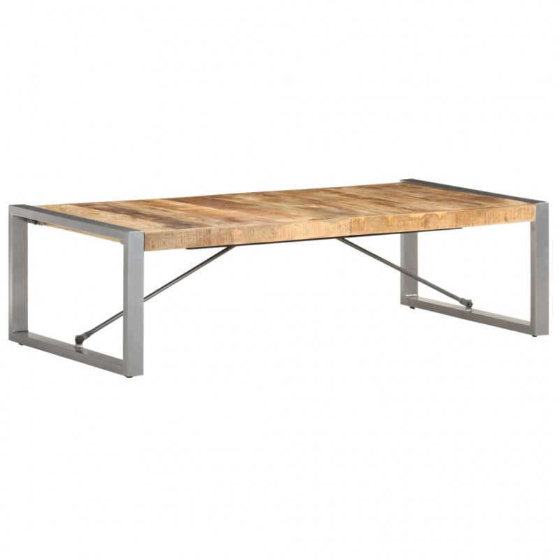 Stolik kawowy, 140 x 70 x 40 cm, surowe drewno mango